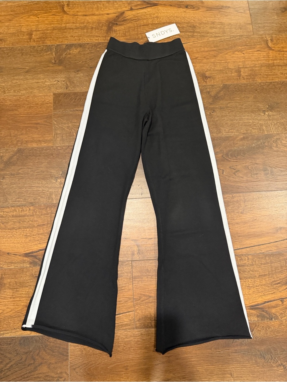NWT SNDYS. Emerson Black and White Knit Lounge Pants - XS